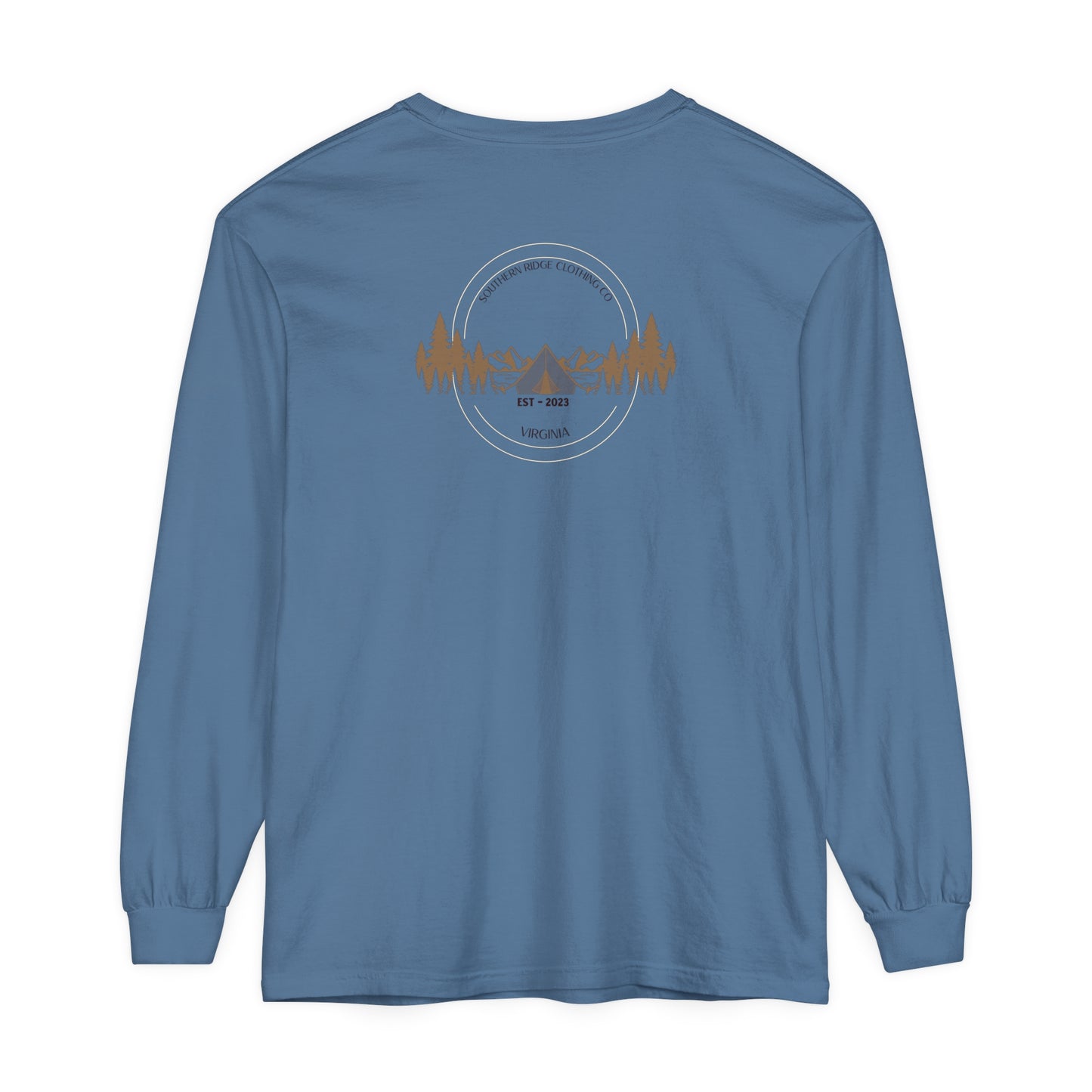 Adult Long Sleeve Tee Camping In The Woods by Southern Ridge Clothing Co