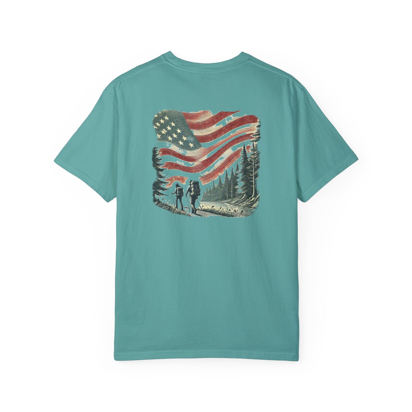 Adult Short Sleeve Tee Forest Hiking Patriot