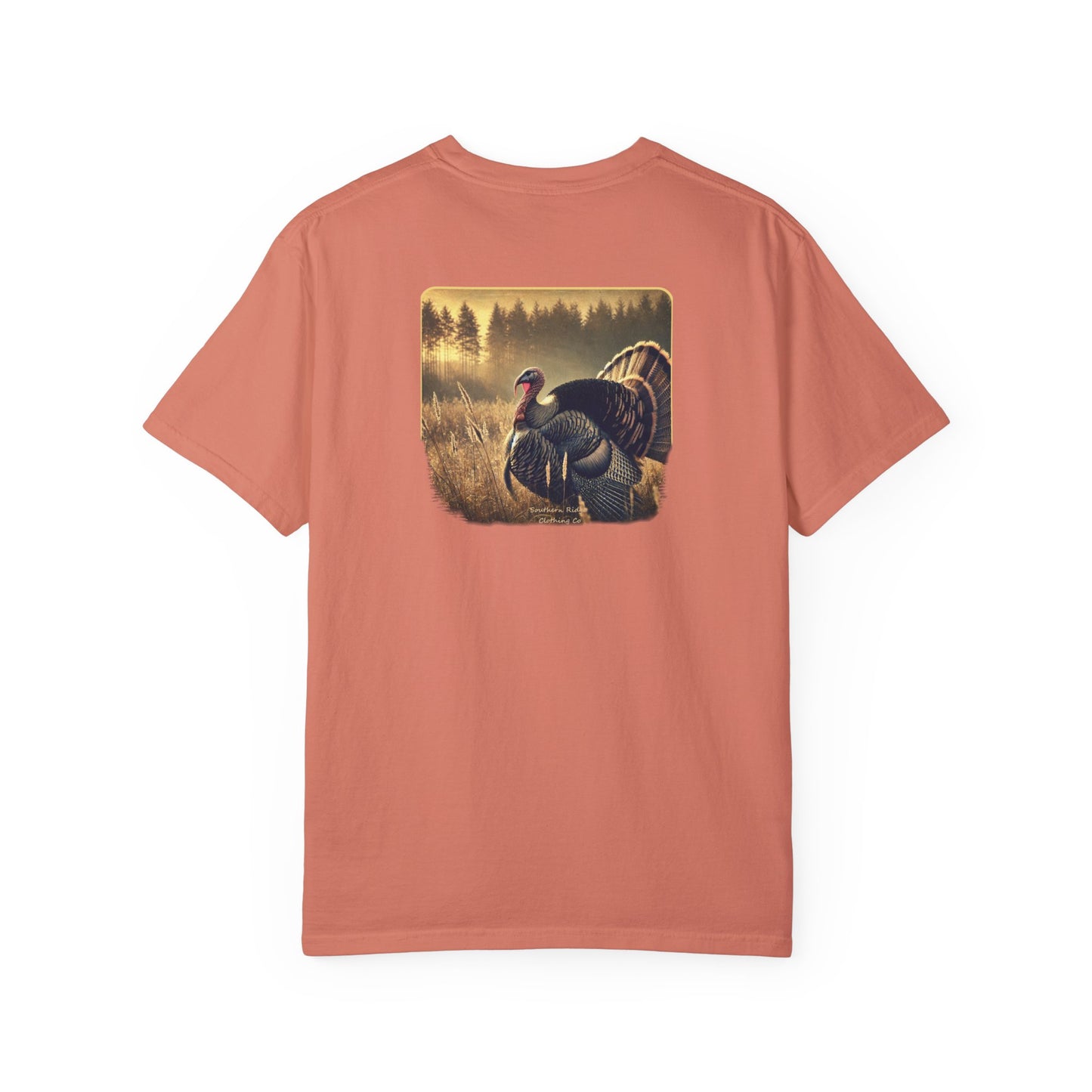 Adult Short Sleeve Tee Turkey In A Field