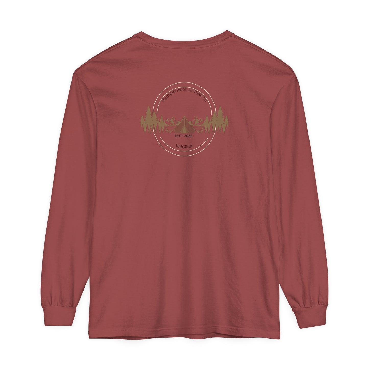 Adult Long Sleeve Tee Camping In The Woods by Southern Ridge Clothing Co