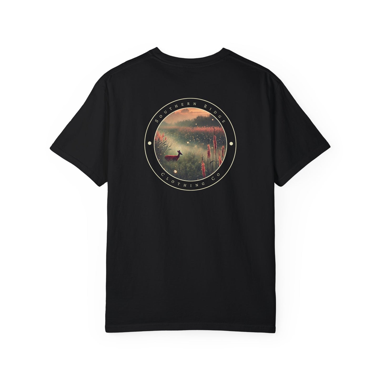 Adult Short Sleeve Tee Marshland Deer In Grassy Reeds