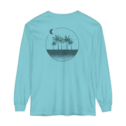 Adult Long Sleeve Tee Sand Moon Stars