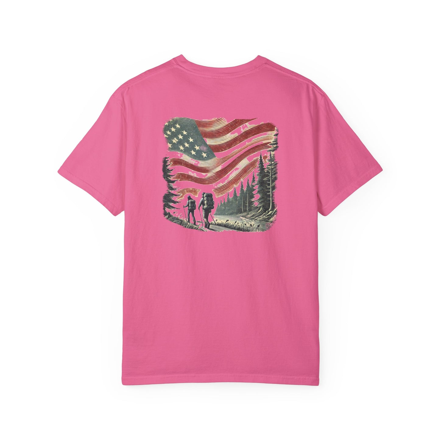 Adult Short Sleeve Tee Forest Hiking Patriot