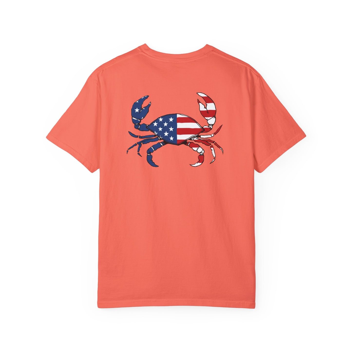 Adult Short Sleeve Tee American Flag Crab