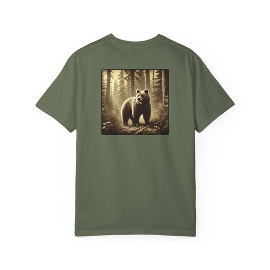 Adult Short Sleeve Tee Bear in the Forest