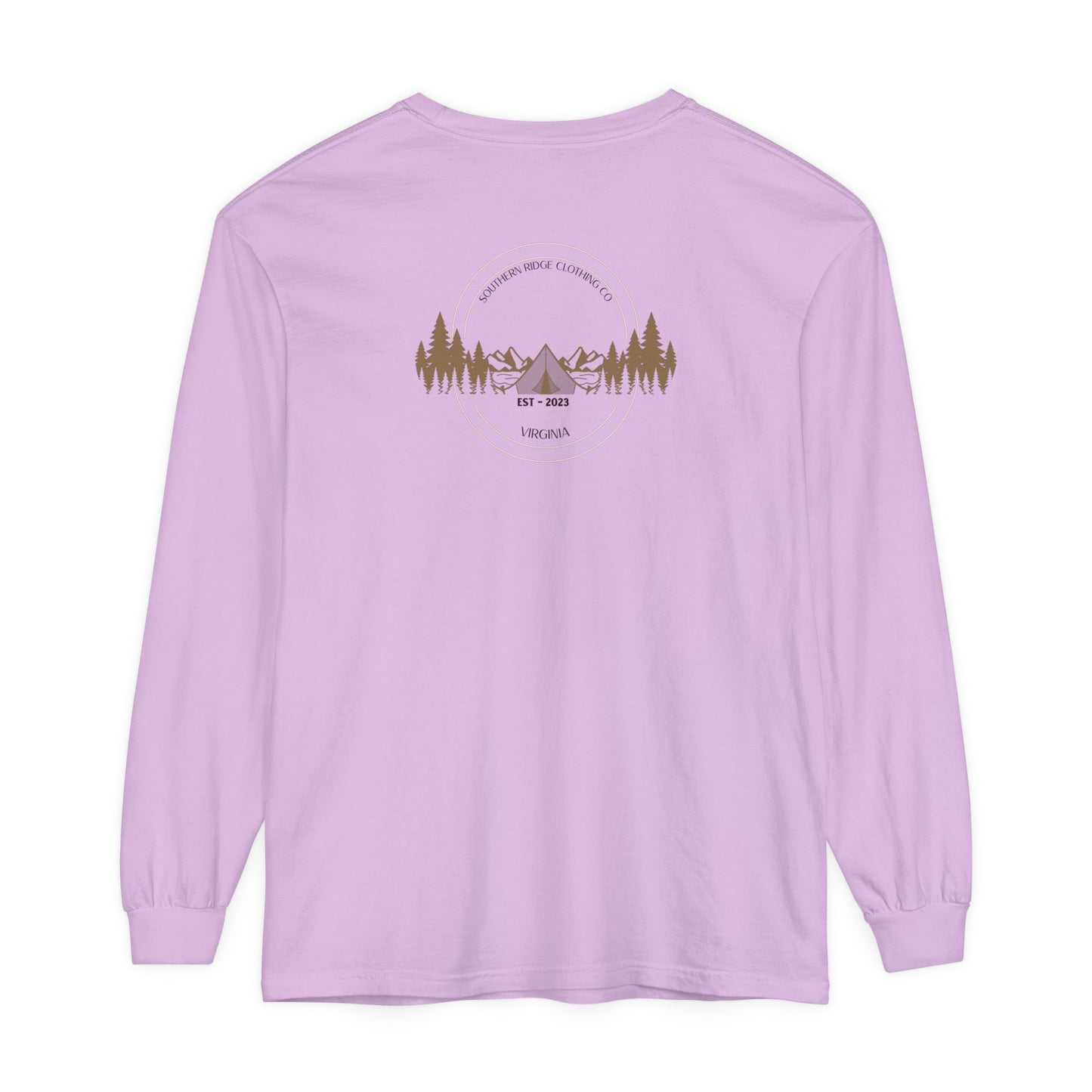 Adult Long Sleeve Tee Camping In The Woods by Southern Ridge Clothing Co