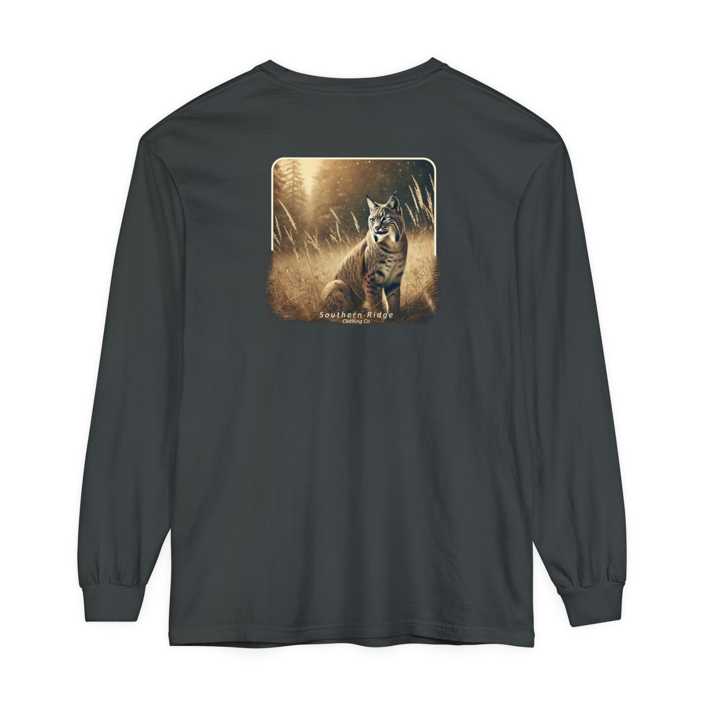 Adult Long Sleeve Tee Blue-eyed Bobcat