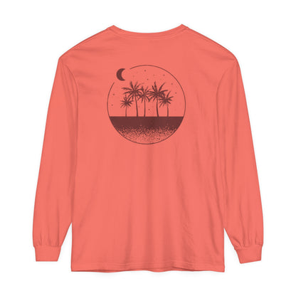 Adult Long Sleeve Tee Sand Moon Stars