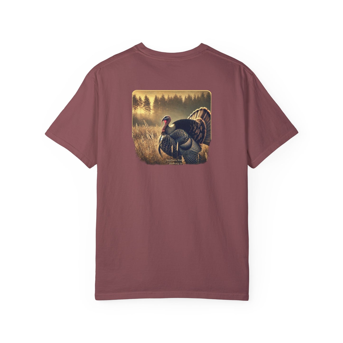 Adult Short Sleeve Tee Turkey In A Field