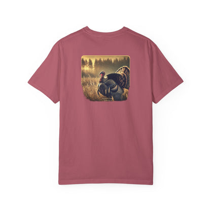 Adult Short Sleeve Tee Turkey In A Field