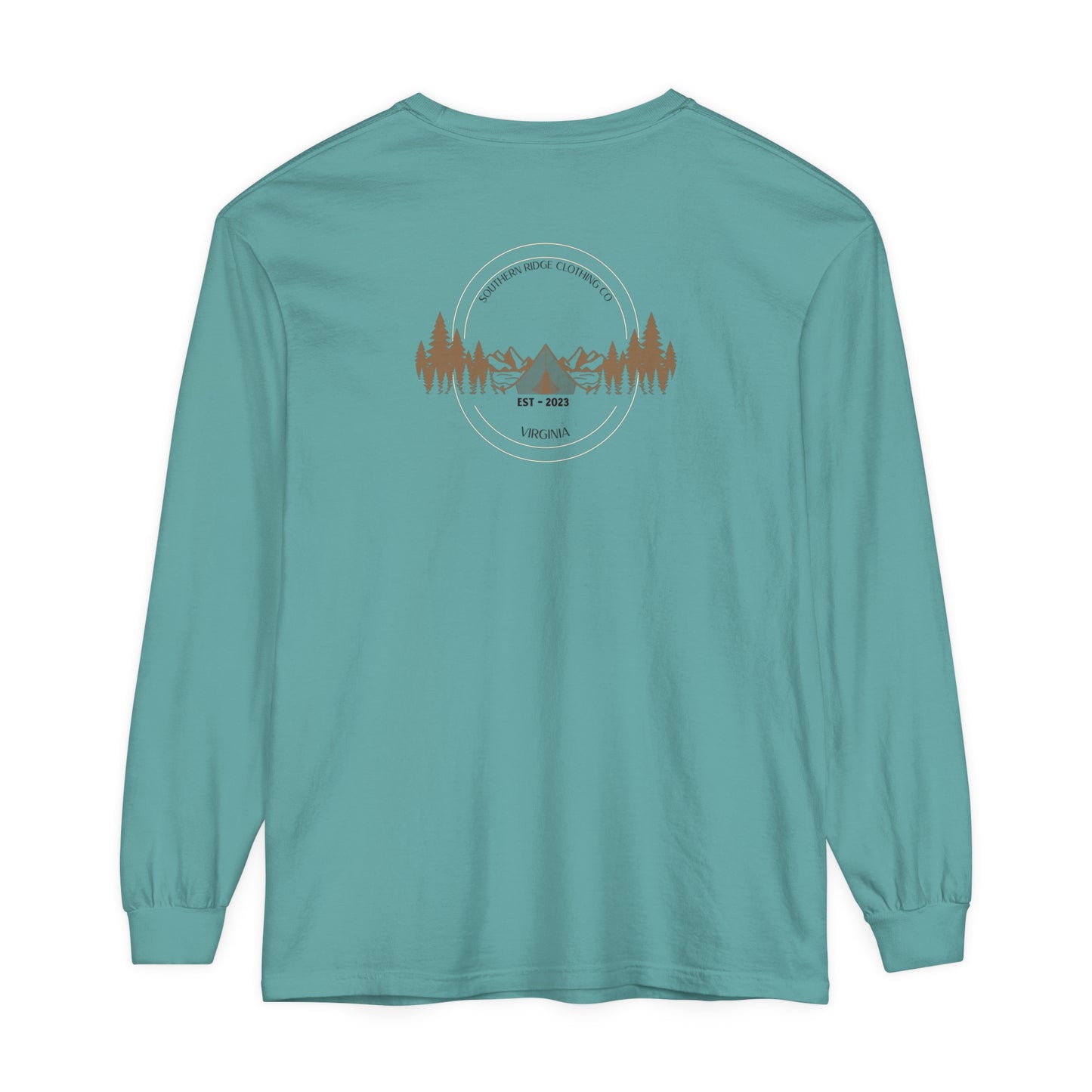 Adult Long Sleeve Tee Camping In The Woods by Southern Ridge Clothing Co