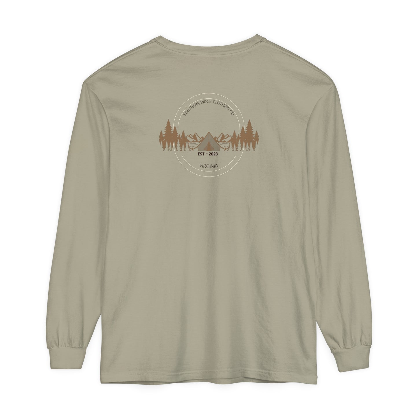 Adult Long Sleeve Tee Camping In The Woods by Southern Ridge Clothing Co