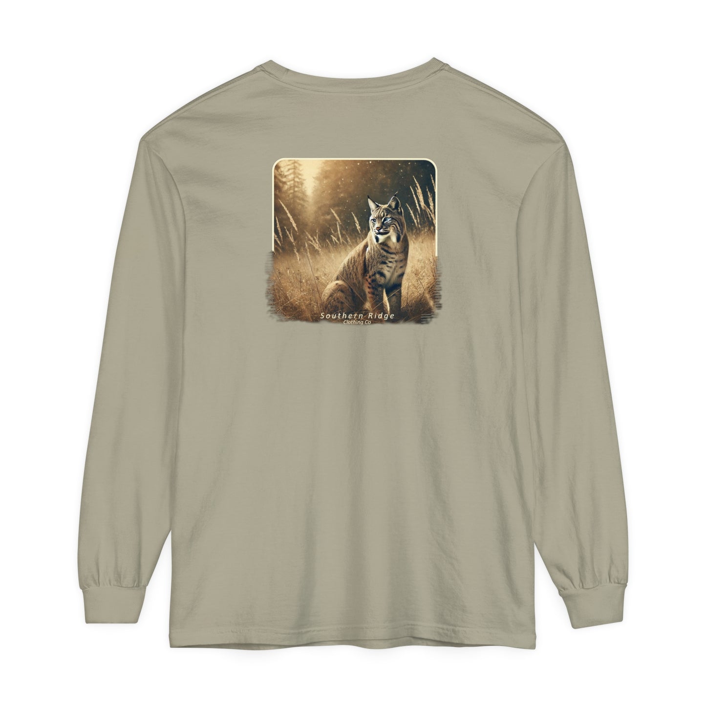 Adult Long Sleeve Tee Blue-eyed Bobcat