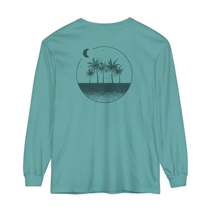 Adult Long Sleeve Tee Sand Moon Stars