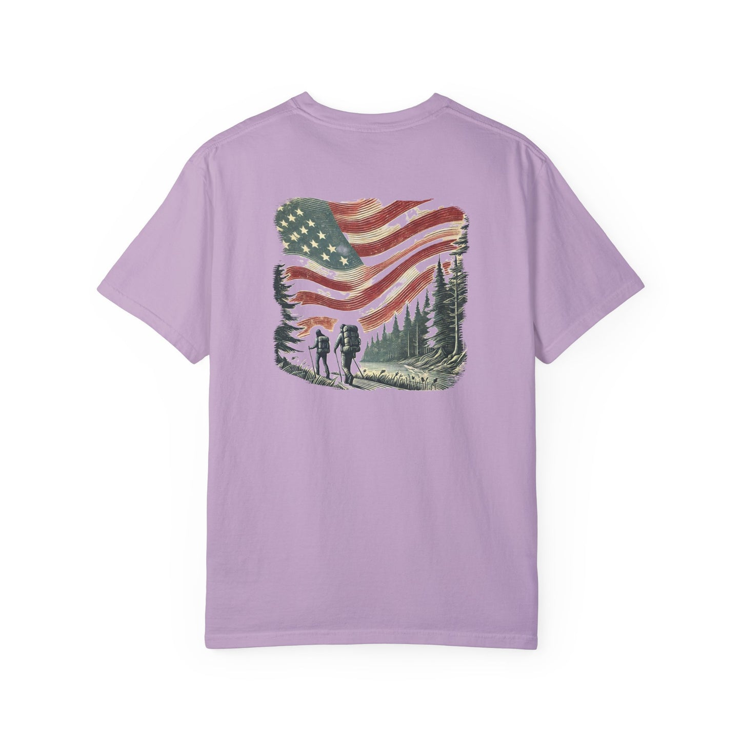 Adult Short Sleeve Tee Forest Hiking Patriot